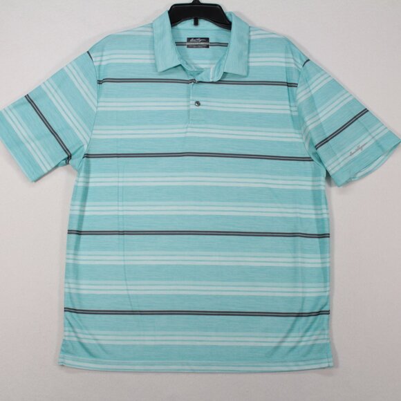 Ben Hogan Polo Men's Large Blue Short Sleeve Striped - Picture 8 of 10